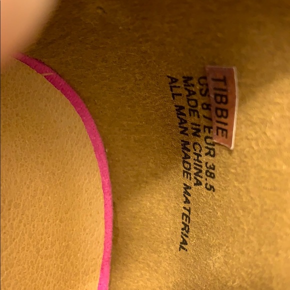 Hot pink bow tie toe ankle strap high heel - Picture 6 of 11